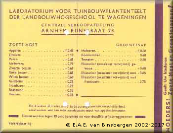 Folder Zoete most binnenzijde
