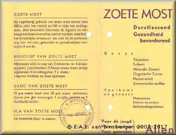 Folder Zoete Most buitenzijde
