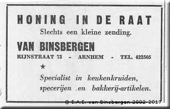 Advertentie verse honing