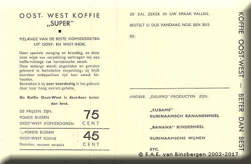 Folder Disupro koffie deel 2