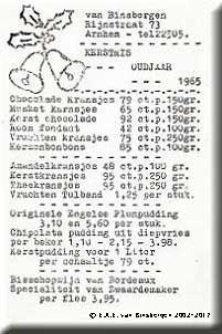 Folder kerst 1965